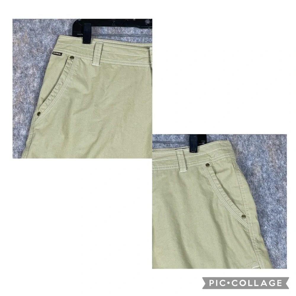 Kuhl Ramblr Khaki Shorts Cargo Gorpcore Outdoor Hiking Workwear Travel - Sz 36